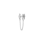 Load image into Gallery viewer, Marquise Lab-Grown Diamond Connector Chain Earrings 0.20 CTW β 2 Stones | Double Piercing Dangle | 10K, 14K, 18K Gold | IGI Certified