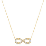 Load image into Gallery viewer, 0.39 CT Lab-Grown Diamond Infinity Pendant Necklace | Solid Gold | 25 Round Diamonds