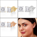 Load image into Gallery viewer, 2.00 CTW Diamond Stud Earrings – Lab‑Grown, IGI Certified, Multiple Shapes