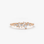 Load image into Gallery viewer, 0.23 CT Lab-Grown Cluster Diamond Ring | 9-Stone IGI Certified Design