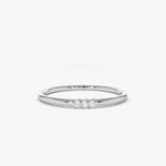 Load image into Gallery viewer, 0.05 CT Lab-Grown Round Diamond Three-Stone Band Ring | Dainty & IGI Certified