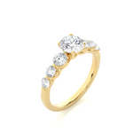 Load image into Gallery viewer, 1.47 CTW Round Lab-Grown Diamond Claw Set Engagement Ring E-F / VVS-VS
