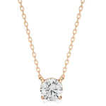 Load image into Gallery viewer, 1.03 CT Lab-Grown Diamond Solitaire Pendant Necklace | Round Cut | 4-Prong | Solid Gold
