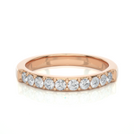 Load image into Gallery viewer, 0.40 CT Round Cut Lab Grown Diamond Prong Set Band 10 Stone IGI Certified