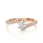 Load image into Gallery viewer, 0.67 Carat Vintage Round Cut Lab-Grown Diamond Engagement Ring | Elegant Design