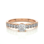 Load image into Gallery viewer, 0.85 CTW Princess Cut Lab-Grown Diamond Prong Set Engagement Ring