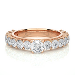 Load image into Gallery viewer, 2.53 CTW Round Lab-Grown Diamond Engagement Ring with Milgrain Detailing E-F / VVS-VS