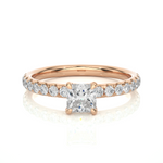 Load image into Gallery viewer, 1.01 CTW Princess Cut Solitaire Lab-Grown Diamond Engagement Ring