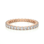 Load image into Gallery viewer, 0.90 CT Round Lab Grown Diamond Eternity Band | 30 Stone Gold Ring