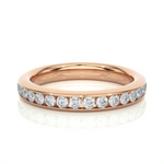 Load image into Gallery viewer, 0.96 CT Round Lab Grown Diamond Channel Set Eternity Band | 32 Stone Gold Ring