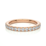 Load image into Gallery viewer, 0.73 CT Round Cut Lab Grown Diamond Micro Pave Band 21 Stone IGI Certified