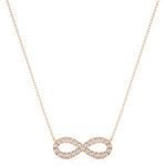 Load image into Gallery viewer, 0.39 CT Lab-Grown Diamond Infinity Pendant Necklace | Solid Gold | 25 Round Diamonds