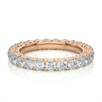 Load image into Gallery viewer, 2.28 CT Round Lab Grown Diamond Prong Set Eternity Band | 25 Stone Gold Ring