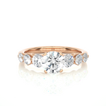Load image into Gallery viewer, 1.47 CTW Round Lab-Grown Diamond Claw Set Engagement Ring E-F / VVS-VS
