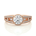 Load image into Gallery viewer, 0.95 Carat Vintage Halo Lab-Grown Round Diamond Ring | Timeless Elegance