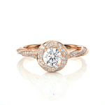 Load image into Gallery viewer, 0.95 Carat Vintage Lab-Grown Round Diamond Ring | 100 Stone Classic Design