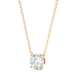 Load image into Gallery viewer, 1.03 CT Lab-Grown Diamond Solitaire Pendant Necklace | Round Cut | 4-Prong | Solid Gold