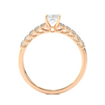Load image into Gallery viewer, 0.85 CTW Princess Cut Lab-Grown Diamond Prong Set Engagement Ring