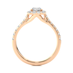 Load image into Gallery viewer, 1.09 CT Round Cut Halo Lab Grown Diamond Ring | 27 Stone Design