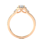 Load image into Gallery viewer, 0.96 Carat Three Stone Cushion & Round Lab-Grown Diamond Ring | Micro Pavé Band