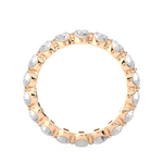 Load image into Gallery viewer, 2.01 CT Round Lab Grown Diamond Bar Set Eternity Ring | 18 Stone Gold Band