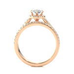 Load image into Gallery viewer, 1.31 CT Round Diamond Halo Wedding Matching Band | 56 Stones