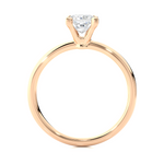 Load image into Gallery viewer, 0.78 CT Princess Cut Lab Grown Diamond Solitaire Engagement Ring | Four Prong Gold Band