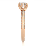 Load image into Gallery viewer, 0.73 CTW Lab-Grown Diamond Pavé Engagement Ring – Round Cut