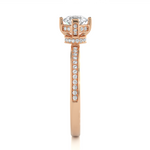 Load image into Gallery viewer, 0.78 CTW Round Lab-Grown Diamond Engagement Ring with Hidden Halo E-F / VVS-VS