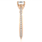 Load image into Gallery viewer, 1.26 CTW Round Lab-Grown Diamond Engagement Ring with Rope-Style Sides E-F / VVS-VS