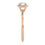 Load image into Gallery viewer, 0.50 CT Round Diamond Halo Lab Grown Ring with 19 Stones