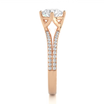 Load image into Gallery viewer, 1.34 CTW Round Lab-Grown Diamond Engagement Ring with Split Shank E-F / VVS-VS