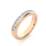 Load image into Gallery viewer, 0.55 CT Princess Cut Lab Grown Diamond Channel Set Band 11 Stone IGI Certified