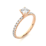 Load image into Gallery viewer, 1.01 CTW Princess Cut Solitaire Lab-Grown Diamond Engagement Ring