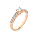 Load image into Gallery viewer, 0.85 CTW Princess Cut Lab-Grown Diamond Prong Set Engagement Ring