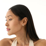 Load image into Gallery viewer, Bezel-Set Halo Lab-Grown Diamond Earrings 0.60 CTW – 24 Round Stones | 10K, 14K, 18K Gold | IGI Certified