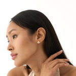 Load image into Gallery viewer, Bezel-Set Halo Lab-Grown Diamond Earrings 0.60 CTW – 24 Round Stones | 10K, 14K, 18K Gold | IGI Certified