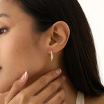 Load image into Gallery viewer, Inside & Outside Hoop Lab-Grown Diamond Earrings 0.43 CTW – 52 Round Stones | 10K, 14K, 18K Gold | IGI Certified