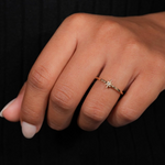 Load image into Gallery viewer, North Star Lab Grown Diamond Ring in Yellow Gold | Celestial Stackable Band | 10K/14K/18K