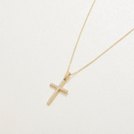 Load image into Gallery viewer, Lab-Grown Diamond Cross Pendant in Solid Gold – Christian Jewelry Gift for Women