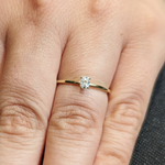 Load image into Gallery viewer, Oval Lab Grown Diamond Ring | 0.30 Carat | Dainty Solitaire | 10K/14K/18K Yellow Gold
