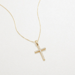Load image into Gallery viewer, Lab-Grown Diamond Cross Pendant in Solid Gold – Christian Jewelry Gift for Women
