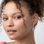 Load image into Gallery viewer, Lab-Grown Diamond Cross Dangle Huggie Earrings – 0.34 Ct | Spiritual Drop Earrings for Women