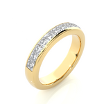 Load image into Gallery viewer, 0.55 CT Princess Cut Lab Grown Diamond Channel Set Band 11 Stone IGI Certified