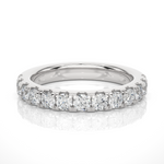 Load image into Gallery viewer, 1.01 CT Round Cut Lab Grown Diamond Bold Micro Pave Band 10 Stone IGI Certified