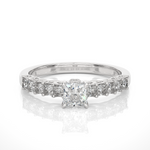 Load image into Gallery viewer, 0.85 CTW Princess Cut Lab-Grown Diamond Prong Set Engagement Ring