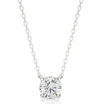 Load image into Gallery viewer, 1.03 CT Lab-Grown Diamond Solitaire Pendant Necklace | Round Cut | 4-Prong | Solid Gold