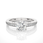 Load image into Gallery viewer, 1.27 CTW Round Lab-Grown Diamond Channel Set Engagement Ring