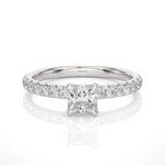 Load image into Gallery viewer, 1.01 CTW Princess Cut Solitaire Lab-Grown Diamond Engagement Ring