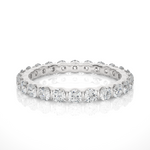 Load image into Gallery viewer, 1.09 CT Round Lab Grown Diamond Bar Set Eternity Band | 24 Stone Gold Ring